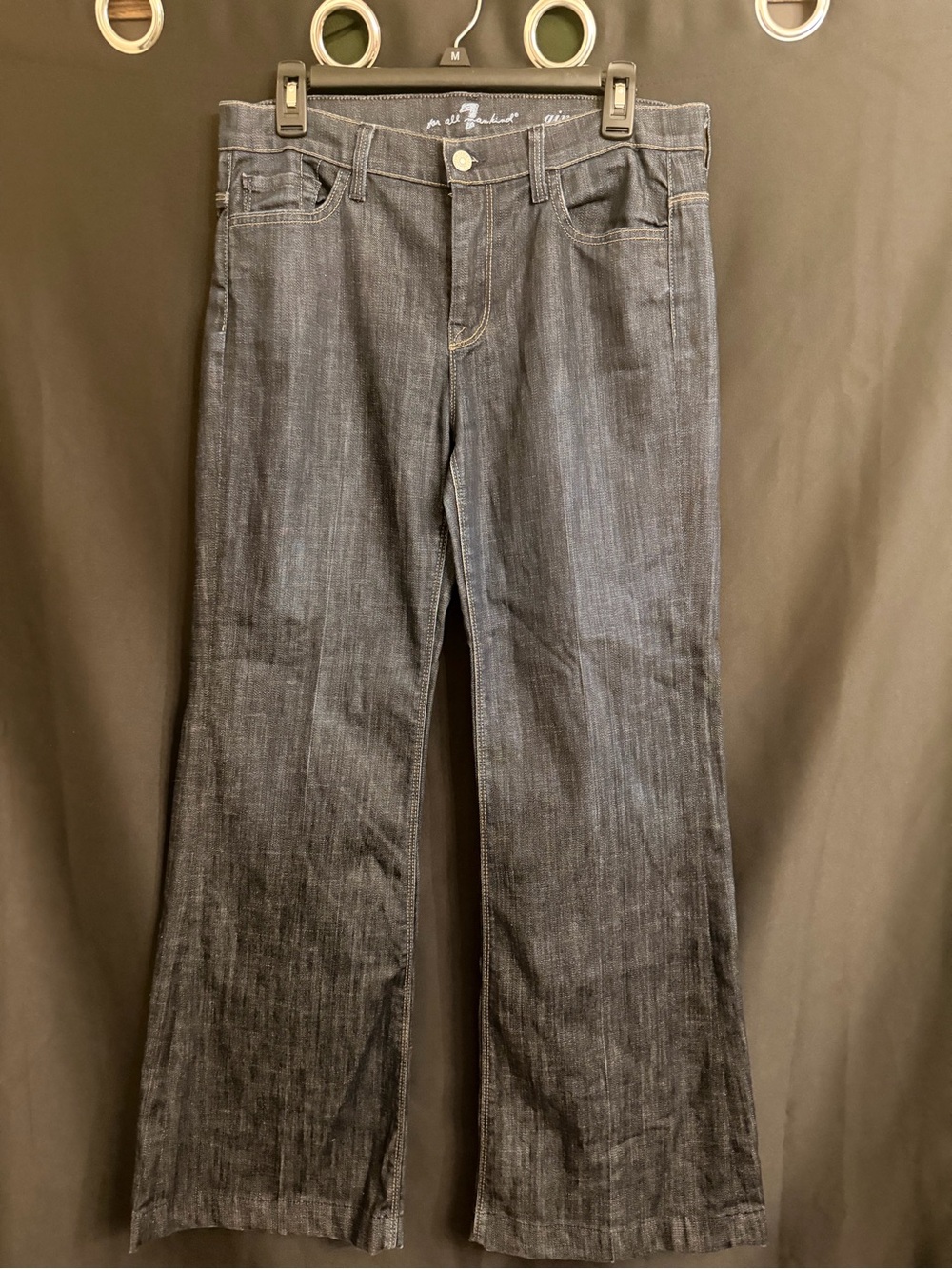 7 For All Mankind Dark Wash Wide Leg Jeans Size 30